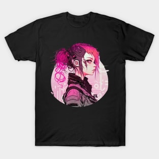 Back to listings Cyber Punk Anime Girl in Yellow Tones T-Shirt